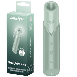 Stymulator ciśnieniowy - Naughty Kiss - do łechtaczki, USB - Satisfyer