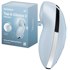 Ciśnieniowy stymulator łechtaczki - Tap & Climax 2 - z wibracjami, USB - Satisfyer