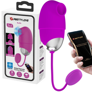 Wibrujące jajeczko - KAILA - z funkcją stymulacji ciśnieniowej sterowane aplikacją, USB - Pretty Love