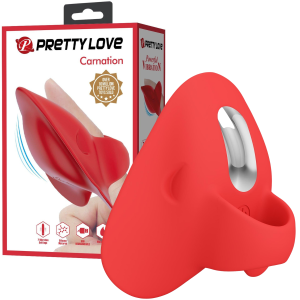 Stymulator łechtaczki - CARNATION - na palec, USB Silikonowy - Pretty Love