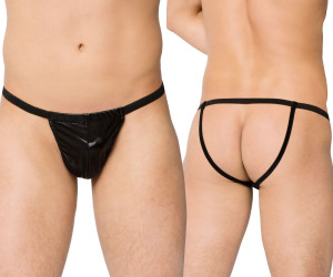 Czarne męskie stringi 4506 typu Jockstrap