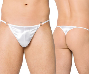 Białe męskie stringi 4420 minimalistyczne