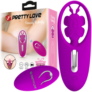 Stymulator do majtek - Dancing Butterfly - na pilota, USB Silikonowy - Pretty Love