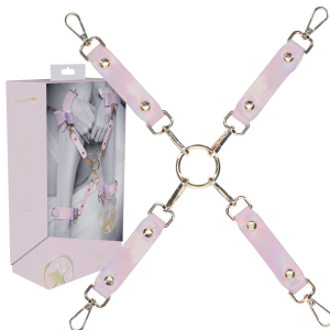 Hogtie do krępowania rąk i nóg - Paris Collection - do zabaw BDSM, Różowy - Ouch!