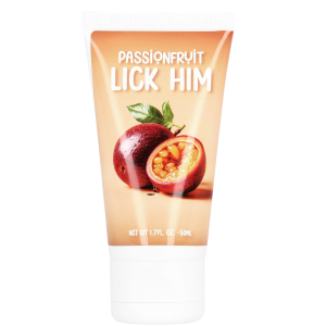 Lubrykant smakowy na bazie wody - Lick Him - Passionfruit - 50 ml - do zabaw oralnych - Pharmaquest