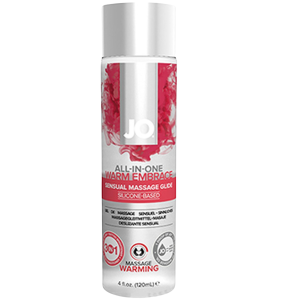 Silikonowy żel do masażu erotycznego - 120 ml - z efektem rozgrzewania - System JO
