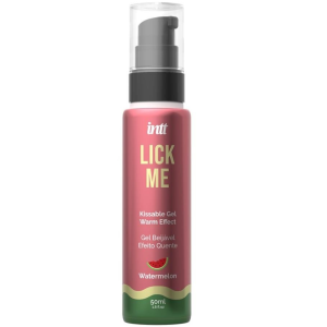 Żel smakowy do zabaw oralnych - LICK ME! 50 ml arbuzowy z efektem rozgrzewającym - INTT