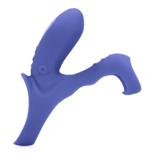 Wibrujący pierścień erekcyjny na penisa ze stymulatorem łechtaczki, USB Niebieski - Tamiya Blue