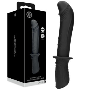 Wibrator punktu g dopochwowy Hand Held Sex Machine silikonowy czarny 28 cm Ouch!