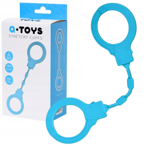 Elastyczne kajdanki na nadgarstki - silikonowe, niebieskie - A-Toys
