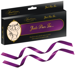 Poliestrowe opaski na oczy do zabaw BDSM - Fioletowe , 2 szt. - Sweet Caress