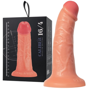 Dildo realistyczne - Caliber 16/4  - na przyssawce, do Strap-On, Cieliste - Realstick
