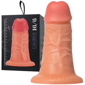 Dildo realistyczne - Caliber 16/6 - na przyssawce, do Strap-On, Cieliste - Realstick