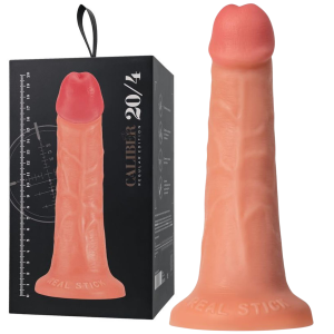 Dildo realistyczne - Caliber 20/4  - na przyssawce, do Strap-On, Cieliste - Realstick