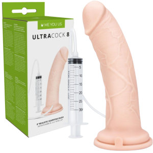 Me You Us Ultracock Realistic Squirting Dildo 8in - Realistyczne dildo z funkcją wytrysku