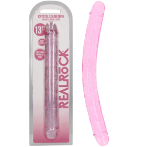 Realistic Double Dong - 13'' / 34 cm Realistyczne dwustronne dildo, Różowe