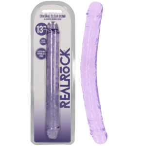 Realistic Double Dong - 13'' / 34 cm Realistyczne dwustronne dildo, Fioletowe