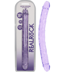 Realistic Double Dong - 18'' / 45 cm Realistyczne dwustronne dildo, Fioletowe
