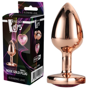 Dream TOys GLEAMING LOVE ROSE GOLD PLUG SMALL Korek analny