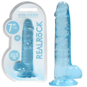 Realrock Realistic Dildo with Balls - 7""/ 19 cm - Realistyczne dildo z jądrami i przyssawką