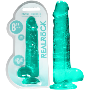 Realrock Realistic Dildo with Balls - 8""/ 21 cm - Realistyczne dildo z jądrami i przyssawką