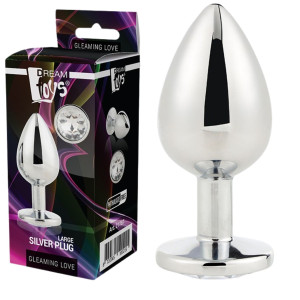 Dream Toys GLEAMING LOVE SILVER PLUG L Kore Analny, Aluminium