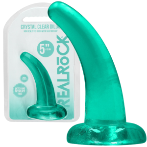 RealRock Non Realistic Dildo with Suction Cup - 4,5""/ 11,5 cm - Profilowane dildo z przyssawką, Zielone