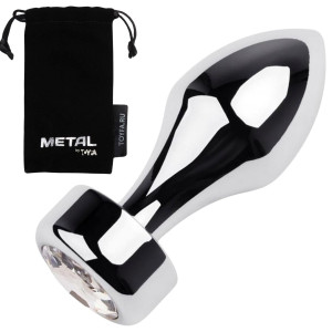 Korek analny z diamencikiem, metalowy, 10,8 cm - TOYFA