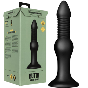 Czarne dildo analne - Explosive Warhead - grube, PVC - BUTTR