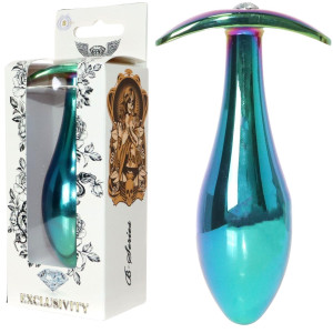 Wielokolorowy korek analny - Plug-Jewellery rozm.L