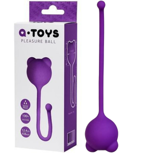 Pojedyńcza kulka gejszy do ćwiczeń mięśni Kegla - Pleasure balls - Fioletowa A-Toys Green