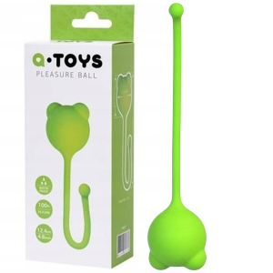 Pojedyńcza kulka gejszy do ćwiczeń mięśni Kegla - Pleasure balls - Zielona A-Toys Green
