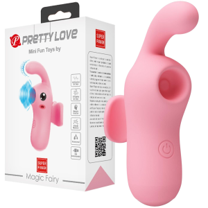 Stymulator na palec - MAGIC FAIRY -  z wibracjami i stymulacją ciśnieniową, USB - Pretty Love