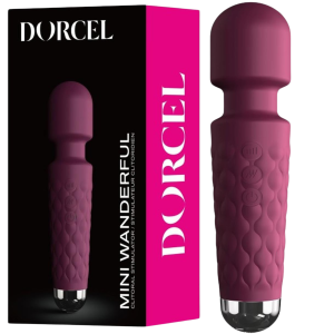 DORCEL MINI WANDERFUL PLUM - Elegancki masażer Wand na USB, Bordowy