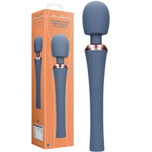 Niebieski masażer Wand do stymulacji miejsc erogennych, USB Silikonowy - Loveline