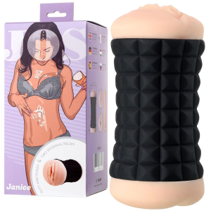 Masturbator realistyczny - JANICE - dwustronny, pochwa i anal, TPR - JOS