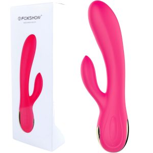 Wibrator z Króliczkiem z funkcją podgrzewania USB Różowy Silikonowy