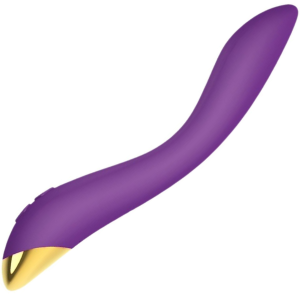 Fioletowy wibrator stymulujący punkt g Flamingo silikonowy 22,2 cm wodoodporny Boss Series