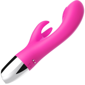 Boss of Toys Rabbit Klasyczny wibrator z króliczkiem, USB Różowy