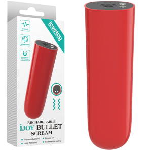 Lovetoy IJOY Rechargeable Bullet Scream - Klasyczny wibrator na USB, Czerwony