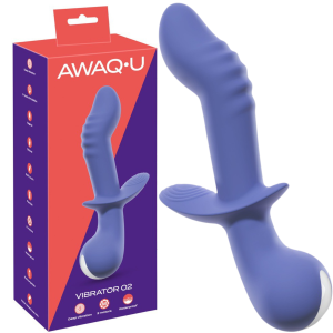 AWAQ.U Vibrator 2 - Wibrator do stymulacji waginy i łechtaczki, USB Niebieski