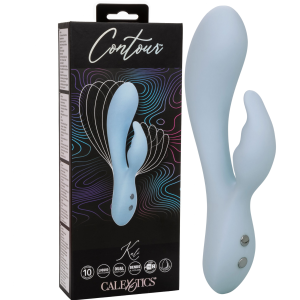 Calexotics Contour Kali - Elegancki wibrator z króliczkiem na USB