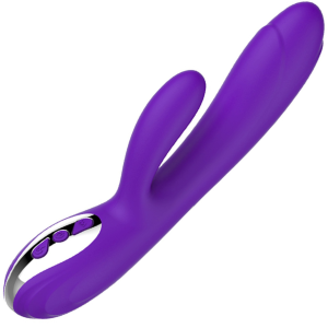 Boss Series Joker Wibrator z króliczkiem z funkcją podgrzewania, USB Fioletowy