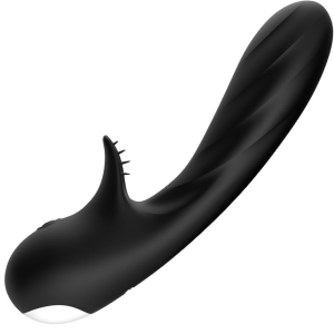Boss Series Romance black - Wibrator z króliczkiem na USB, Czarny