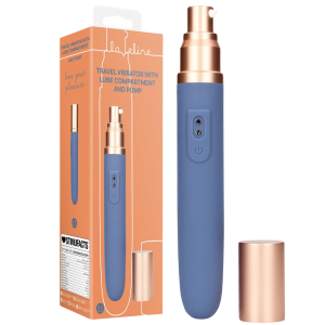 Wibrator klasyczny z przegródką na lubrykant - 2w1 - USB, Silikonowy - Loveline