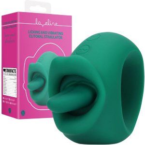 Zielony stymulator łechtaczki z języczkiem, USB Silikonowy - Loveline