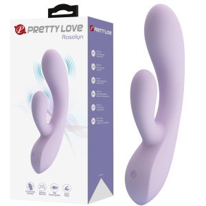 Wibrator z króliczkiem - ROSOLYN - stymulujący punkt G, na USB - Pretty Love