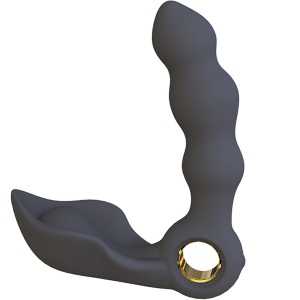 Boss Series Angelo Male Prostate Triple Stimulation - Masażer prostaty z masażerem jąder, USB Czarny