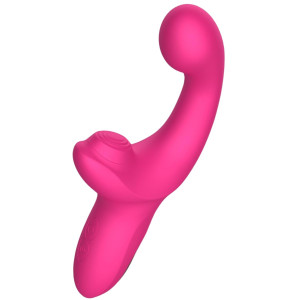 Boss Series G SPOT VIBRATOR WITH TAPPING FUNCTION - Wibrator z ciśnieniowym króliczkiem, USB Różowy