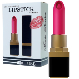 Boss Series Lipstick Vibrator USB 10 functions - Dyskretny stymulator łechtaczki, USB